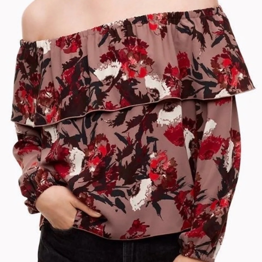 Aritzia Wilfred off the shoulder top size XXs morel